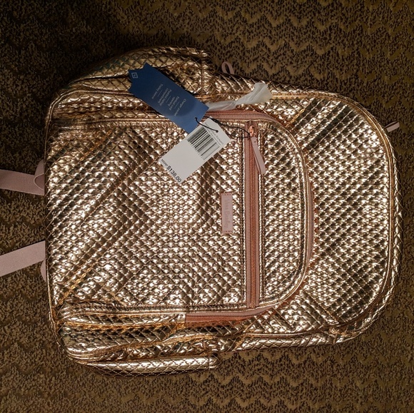 vera bradley rose gold backpack